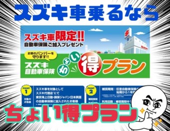 自動車保険！！ちょい得プランのご紹介☆